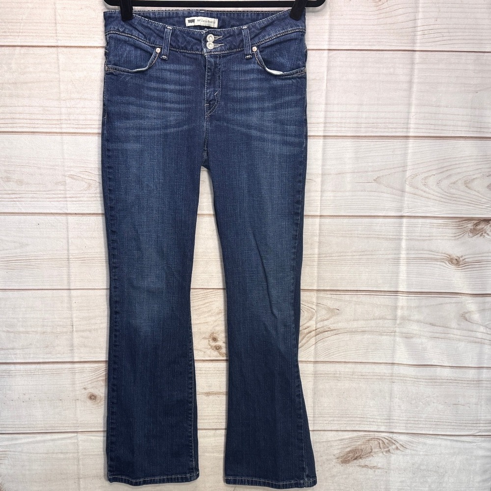 Levis 529 Bootcut Jeans Womens Blue Wash Mid Rise Denim Pants Estimated Size 8